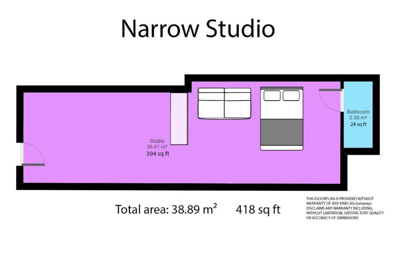 Apartment Narrow Studio By My Getaways