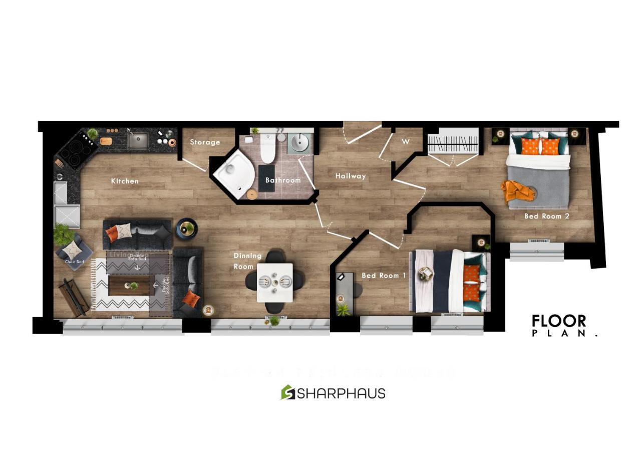 Apartment Sleek & Stylish 2-bed In The Heart Of By Sharphaus Short Lets & Serviced Management Brighton