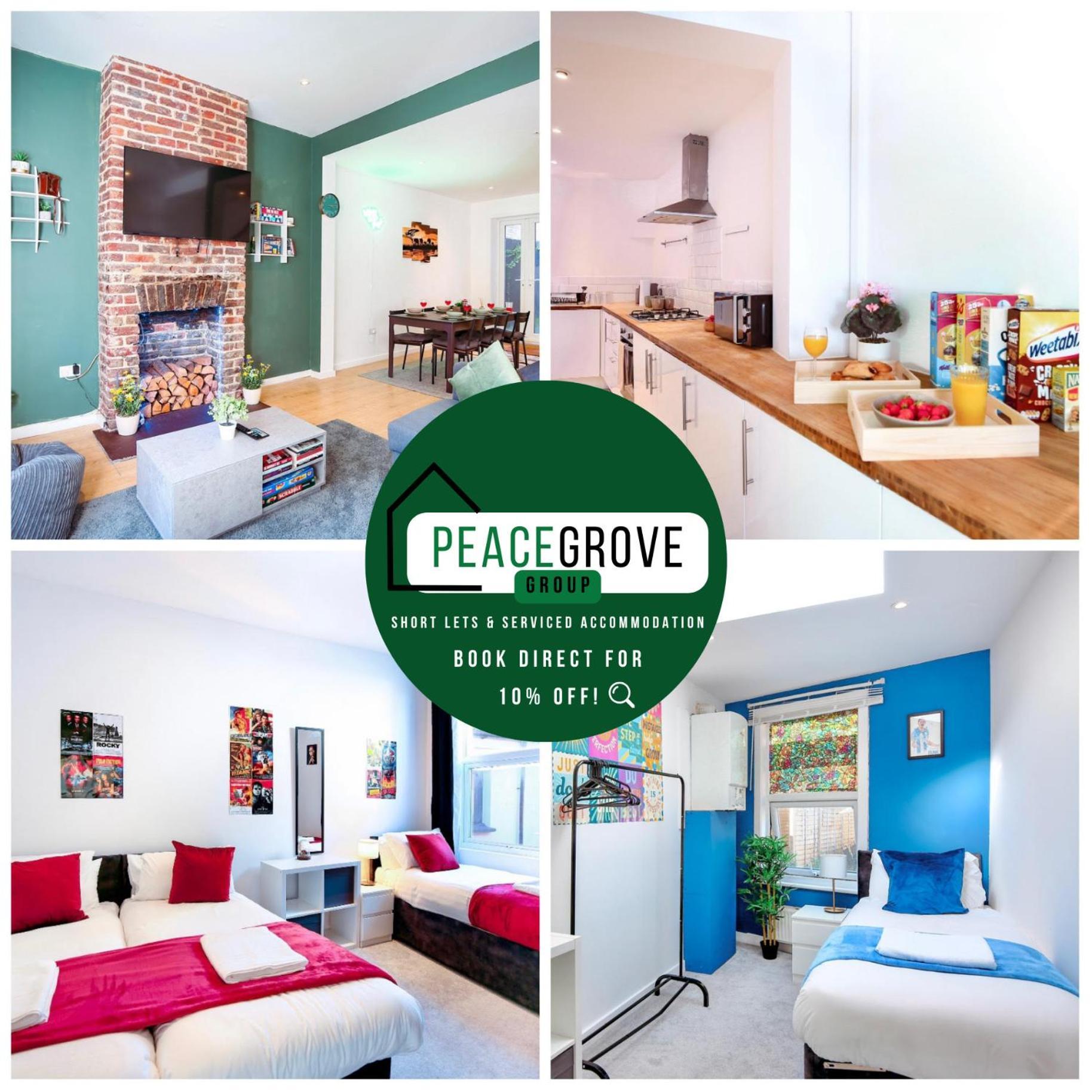 Three Bedroom House By Peacegrove Homes Short Lets & Serviced With Free Wifi & Pet Friendly * Brighton