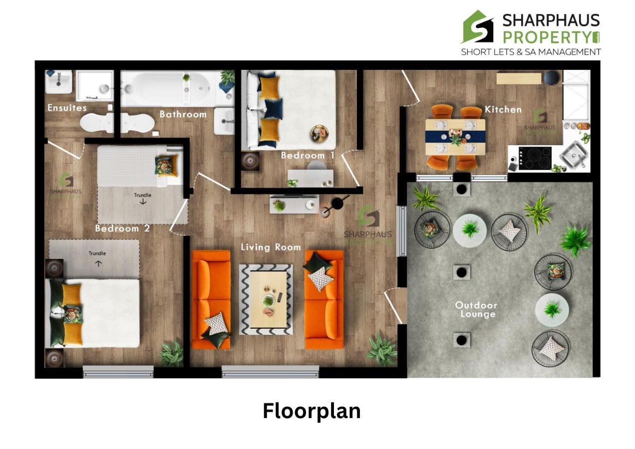 Apartment Hidden 2-bed Oasis With Courtyard Garden By Sharphaus Short Lets & Serviced Management